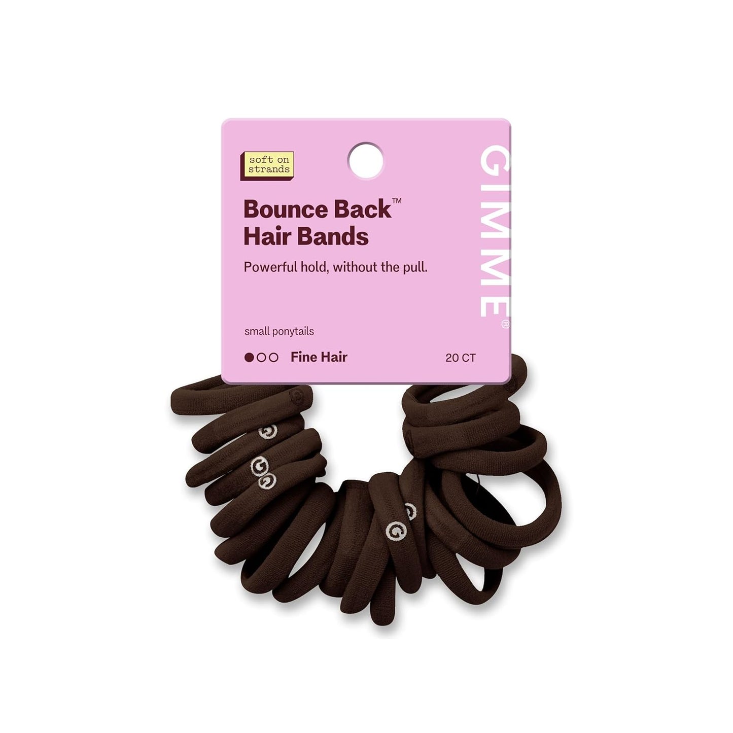 X-Fine Hair Bands - Slim-Fit Elastic Ties for Extra Fine Hair | No-Dent, Gentle-Grip Ponytail Holders - 20 Pack, Blonde