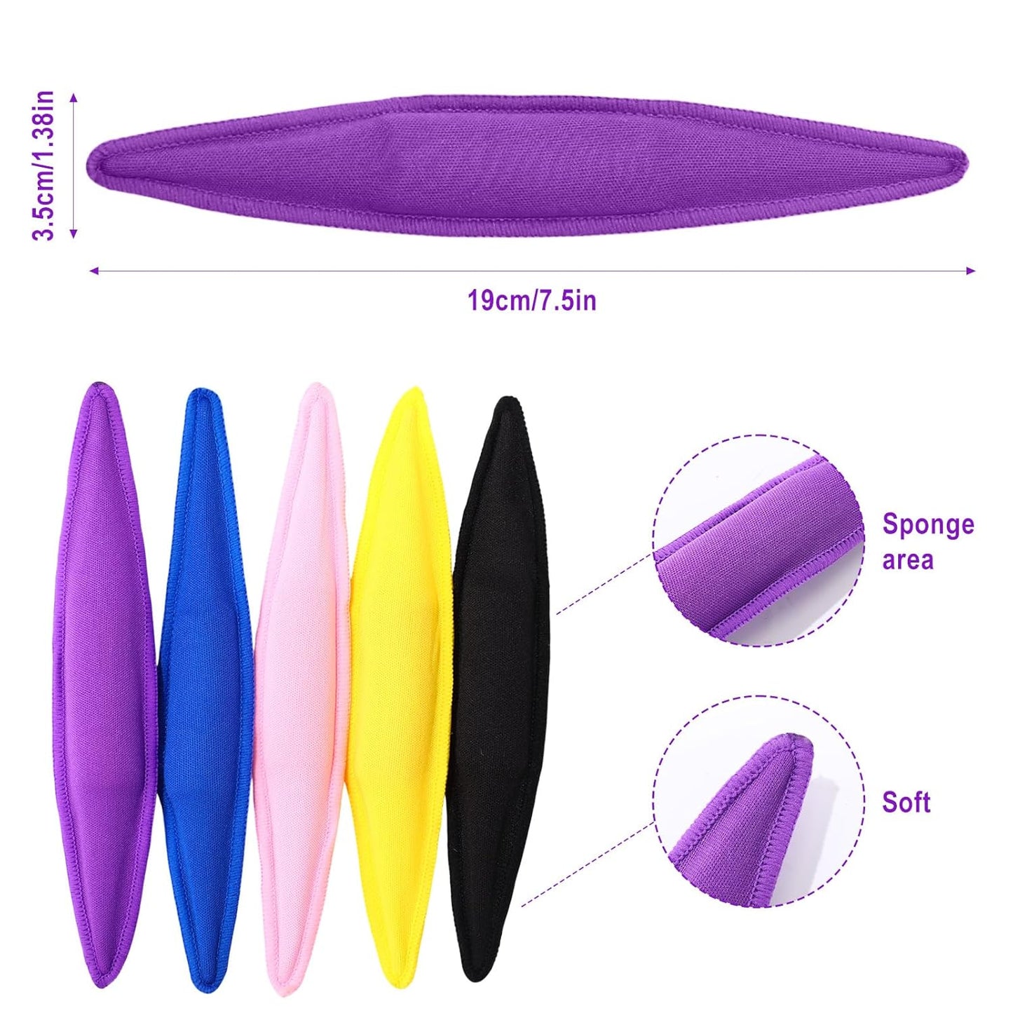 Soft Curlers Hair Rollers - 40 Pieces Heatless Satin Sponge for Overnight Styling | Ideal for Long & Short Hair