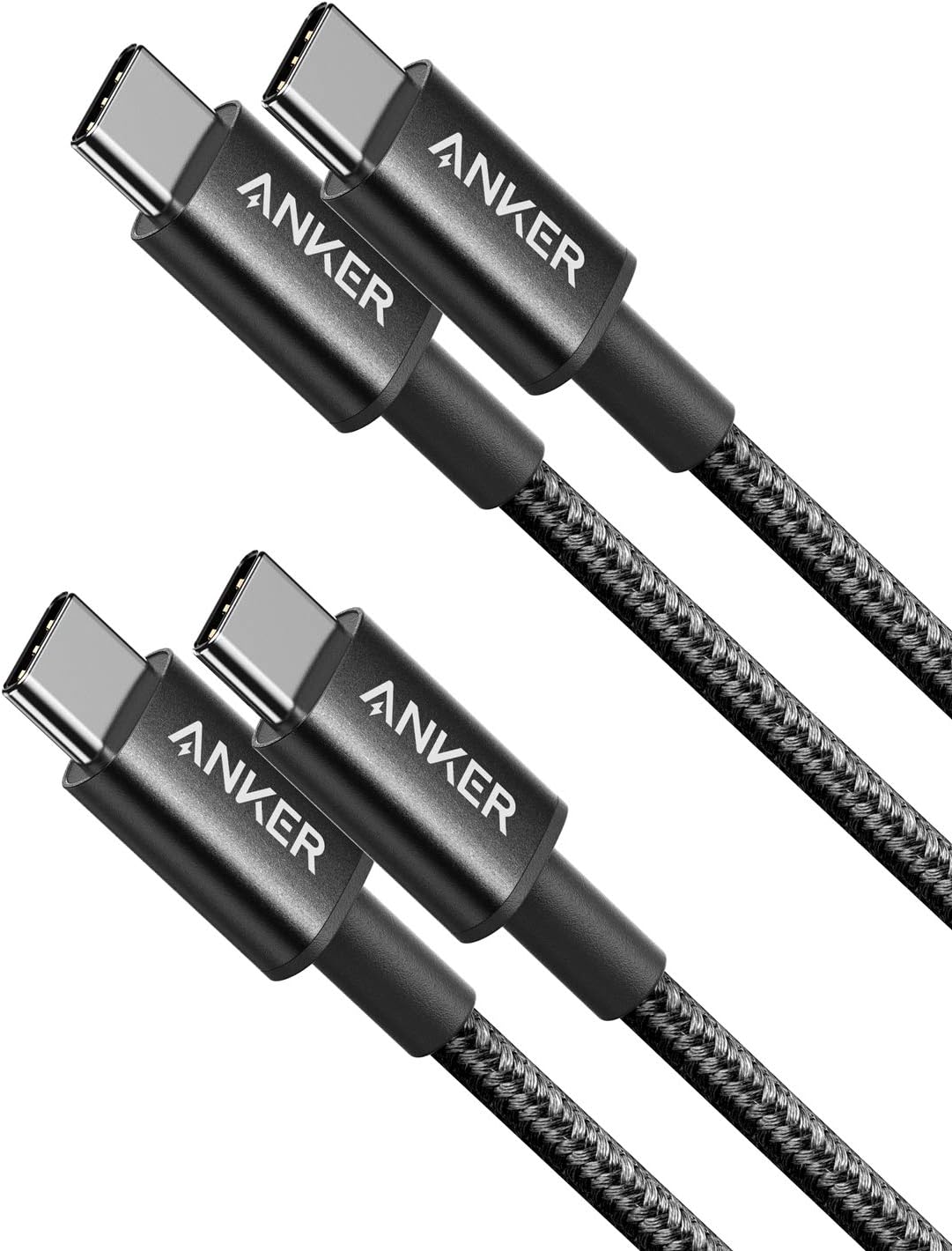 Anker USB C to USB C Fast Charging Cable - 60W Power Delivery | 6 FT, 2-Pack, Compatible with iPhone 17, iPad Mini 6, and More (Black)