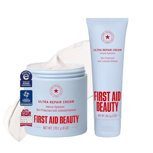 First Aid Beauty Ultra Repair Cream - Intense Hydration Face & Body Moisturizer | Eczema Support, Fragrance-Free