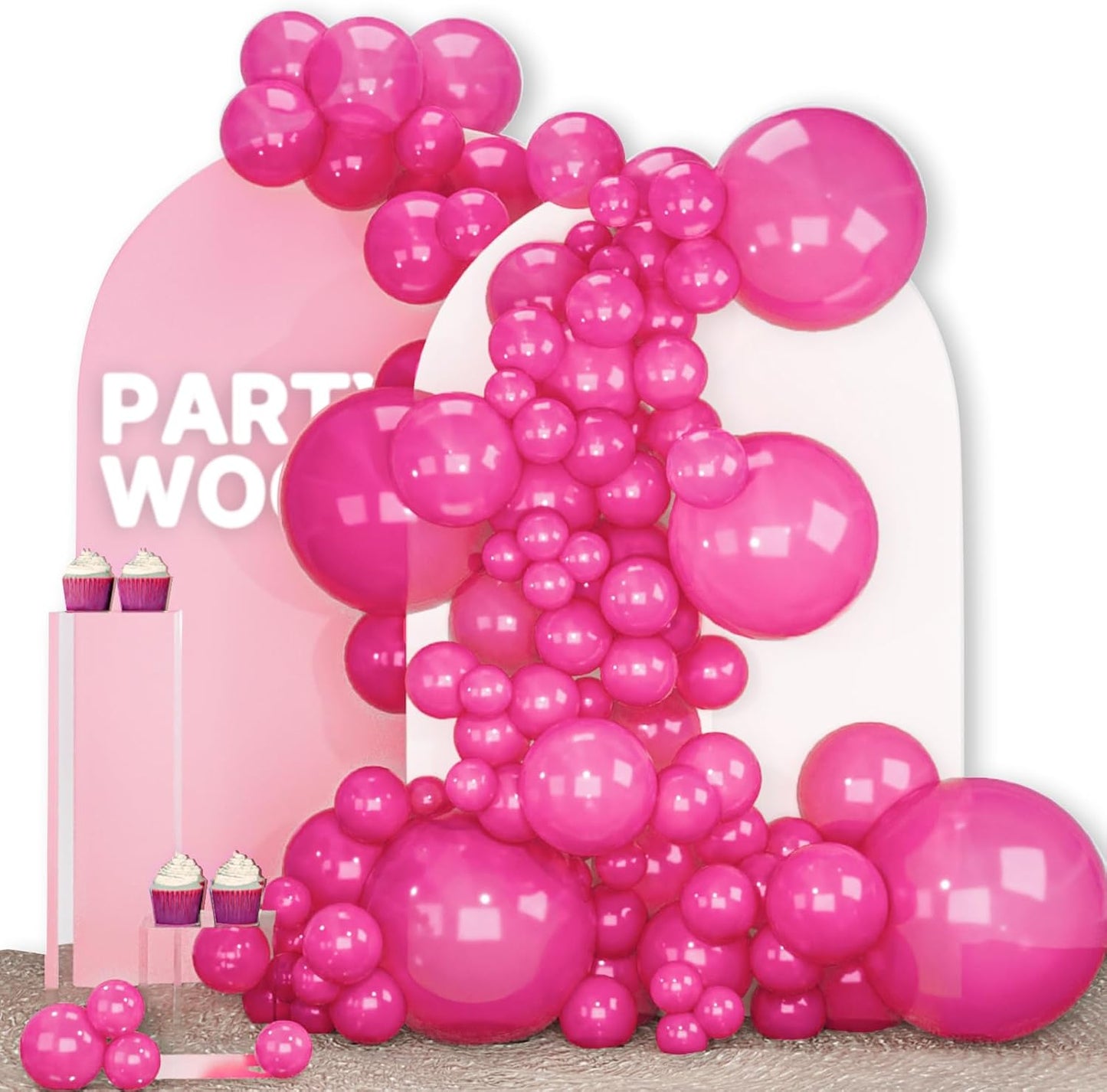 Black Balloon Arch Kit - 140 Pcs in 5-18 Inch Sizes for Baby Showers, Birthdays & Anniversaries | Elegant Black Decor