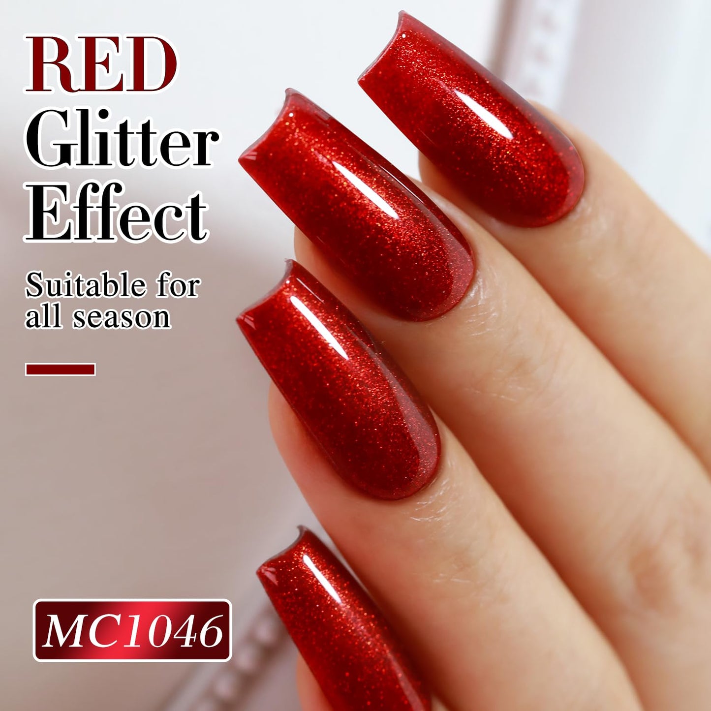 Double Rhythm 0.5 OZ Cat Eye Gel Polish with Magnet 15ML Holographic Glitter Shimmer Translucent Jelly Color Magnetic Nail Polish Salon DIY at Home