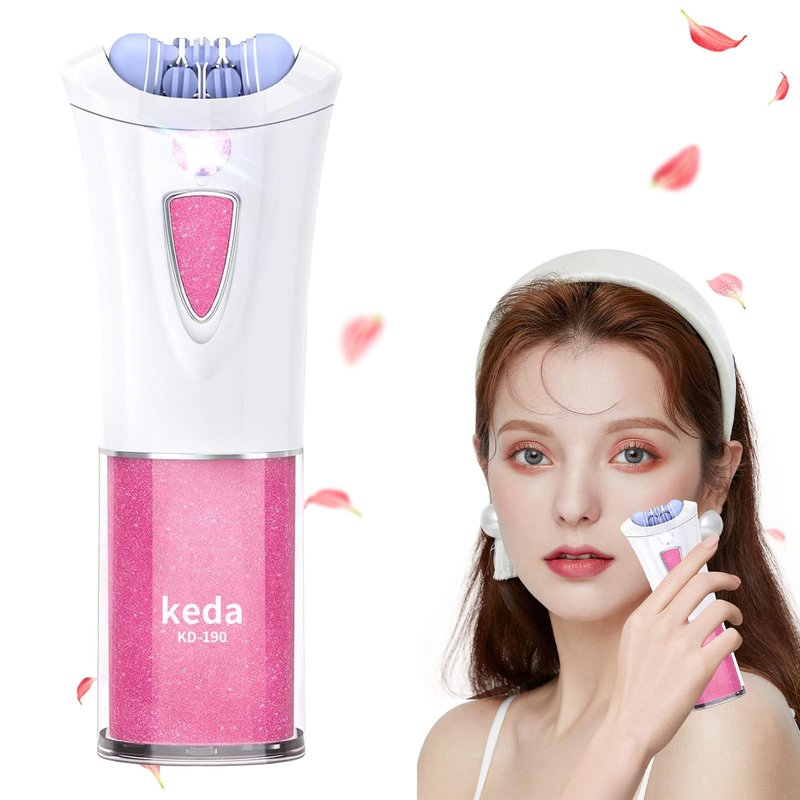 Mini Epilator - Hair Remover for Women, Full Body Smooth Glide Epilator, with LED Light for Precision, Portable Electric Lady Shaver for Face, Armpits, Arms, Bikini, and Legs