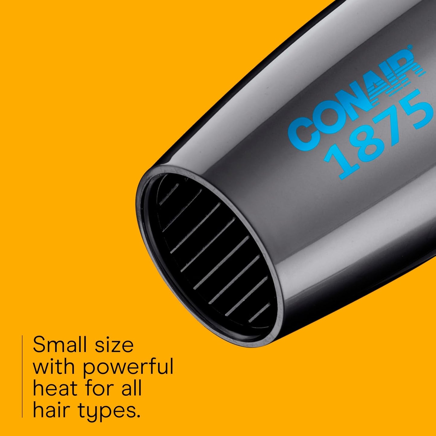 Conair Travel Hair Dryer - 1875W Dual Voltage Compact Blow Dryer | Gray, Folding Handle