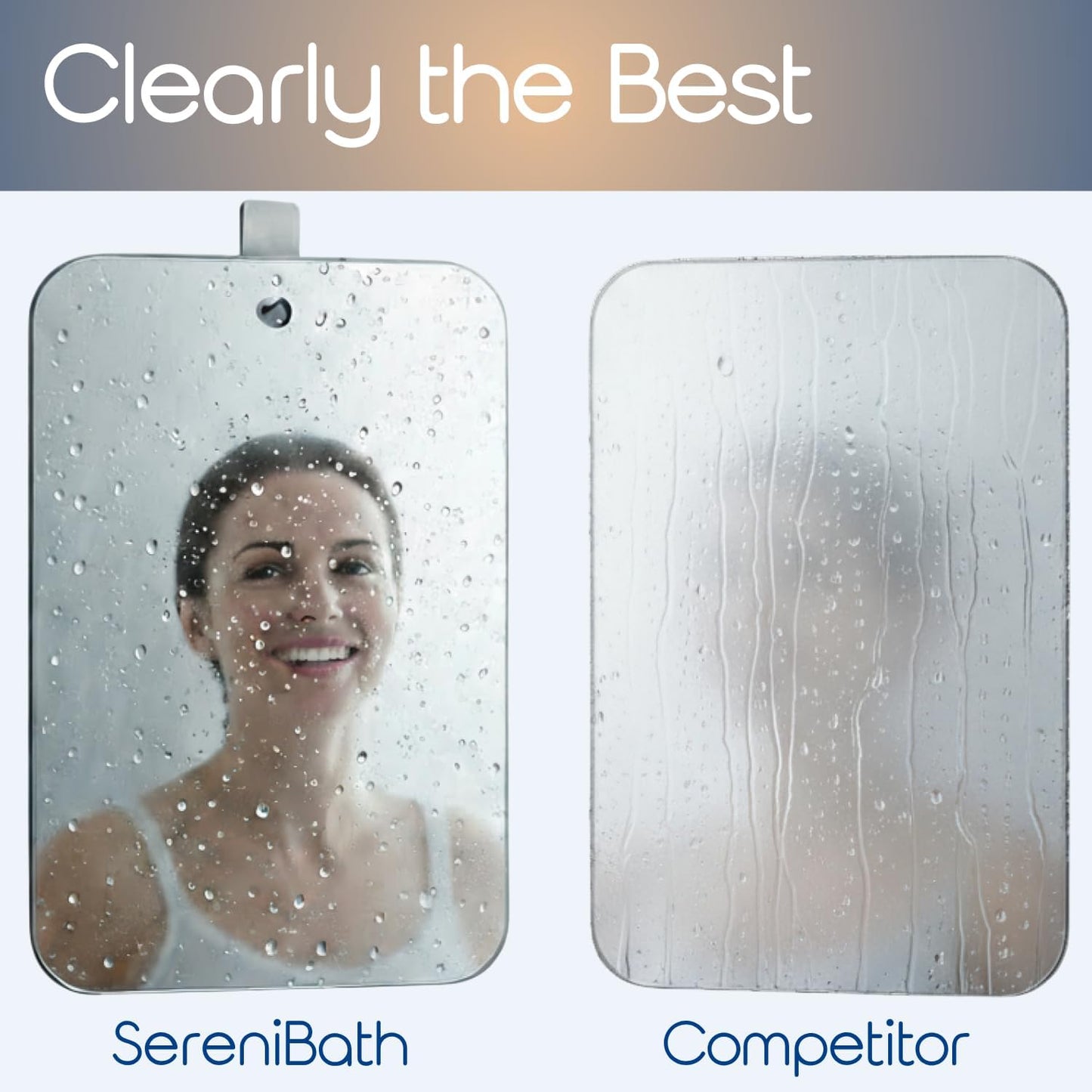 Fogless Shower Mirror for Shaving & Face Washing - Anti-Fog Design | Perfect for Men & Women