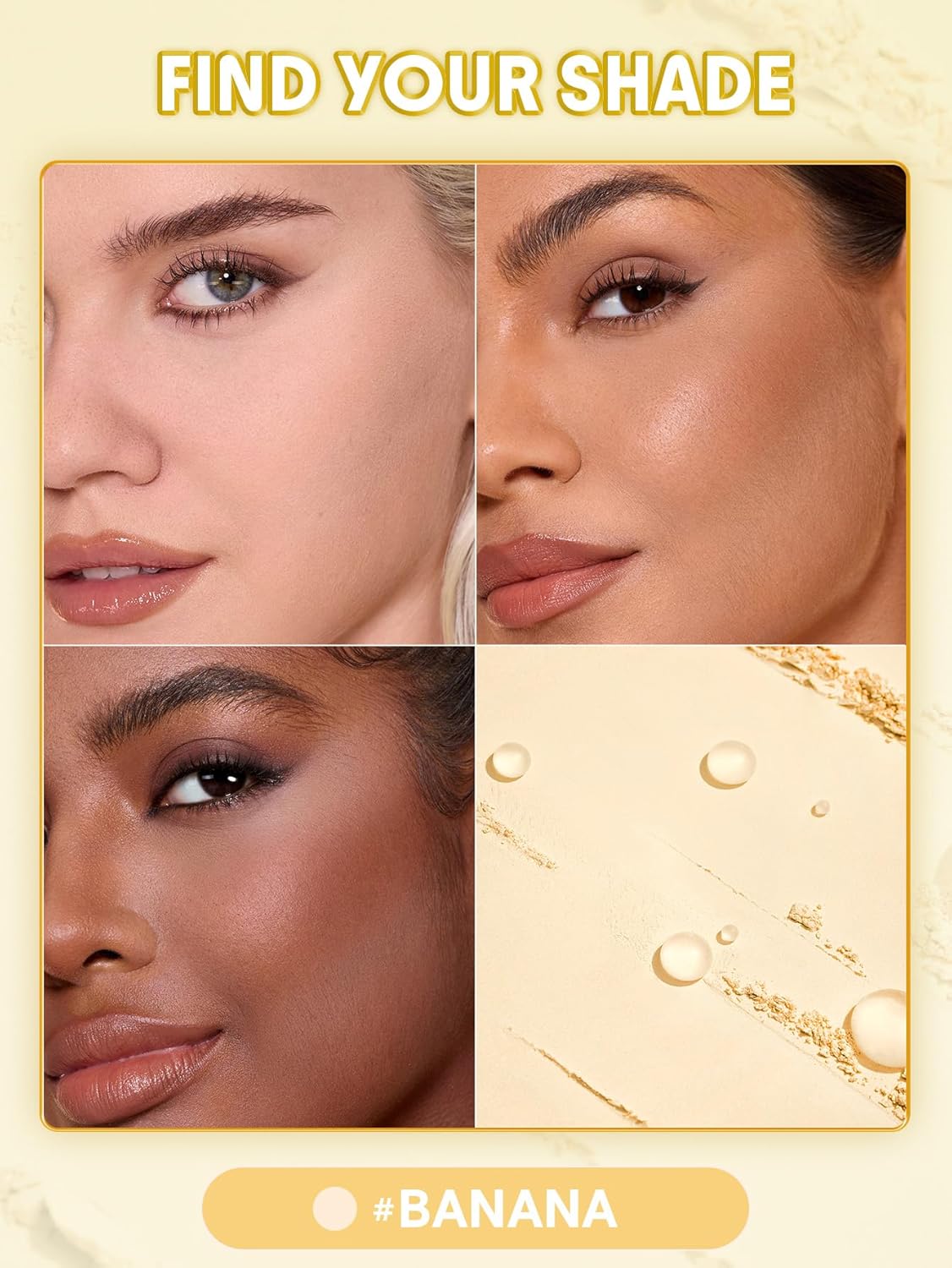 Ultra-Fine Blur & Lift Setting Powder Duo - Banana Shade | Perfect for Flawless Makeup Finish