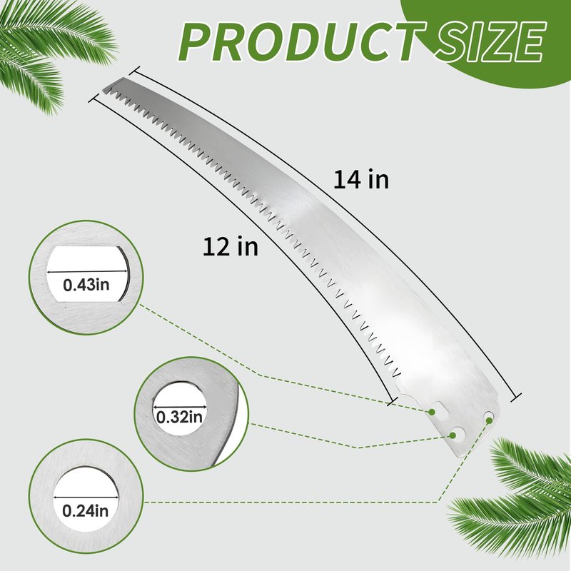 12” Pole Pruner Saw Blade Replacement for Corona TP 3841, TP 3811, TP 3714, TP 3712, TP 3702, TP 2712, TP 2612, TP 2512 & Other Most Brands Pruning Saws & Tree Trimmers
