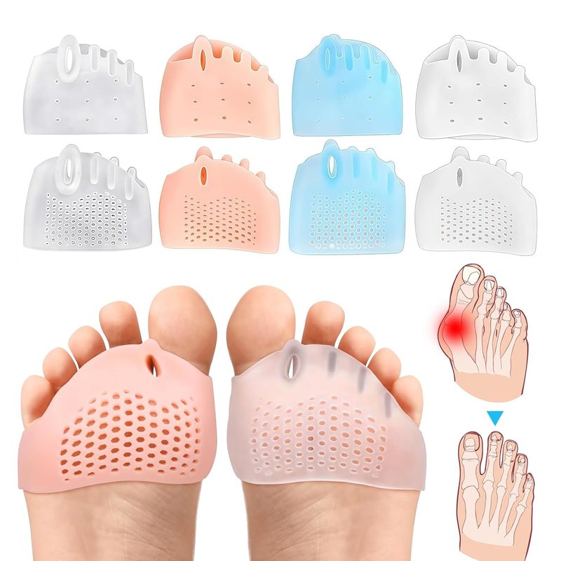 Toe Separators for Bunion Relief - Breathable Toe Spacers for Men & Women | 8 PCS in 4 Colors