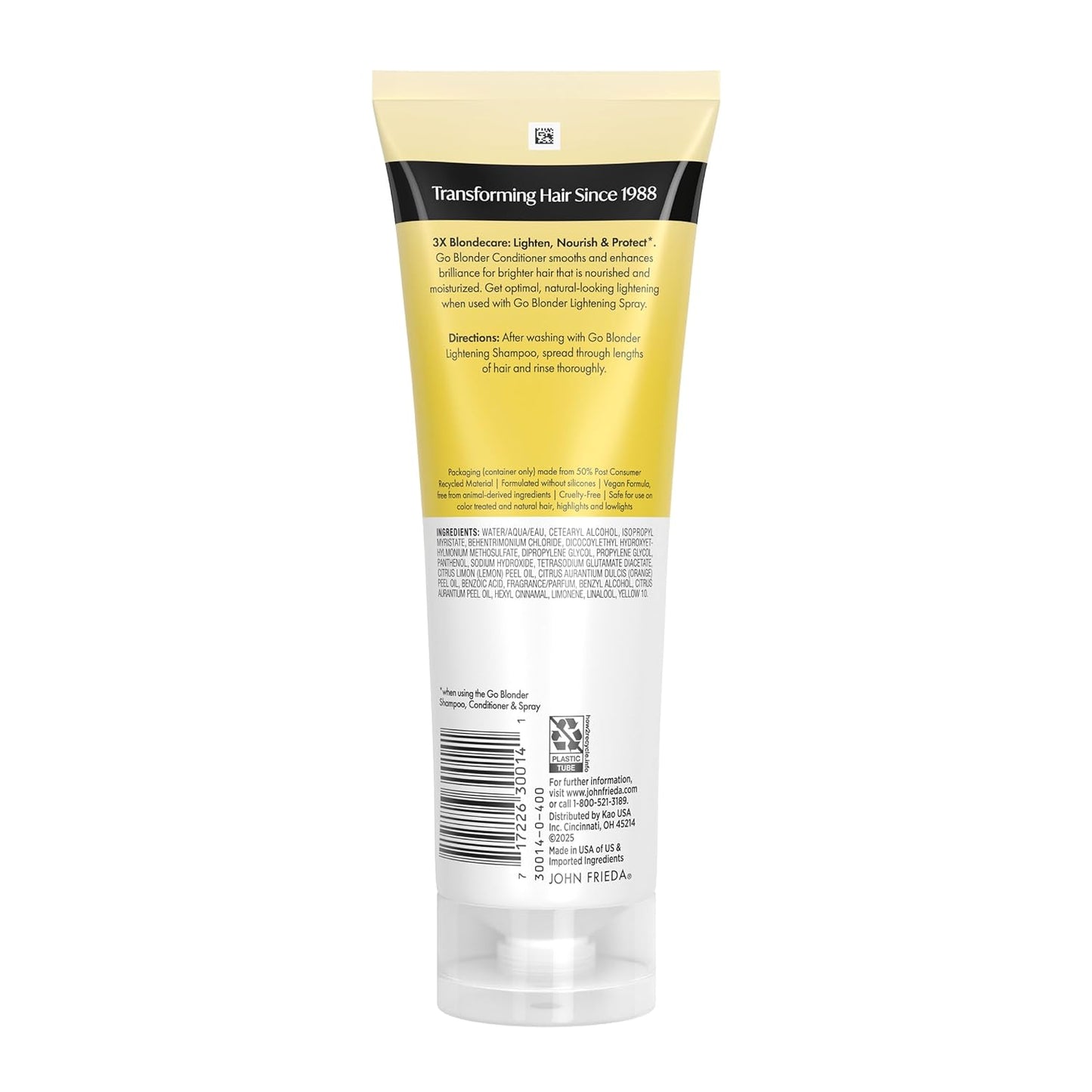 John Frieda Go Blonder Blonde Brightening Conditioner - Hydrating & Shine-Enhancing for Blonde Hair | 8.3 Fl Oz