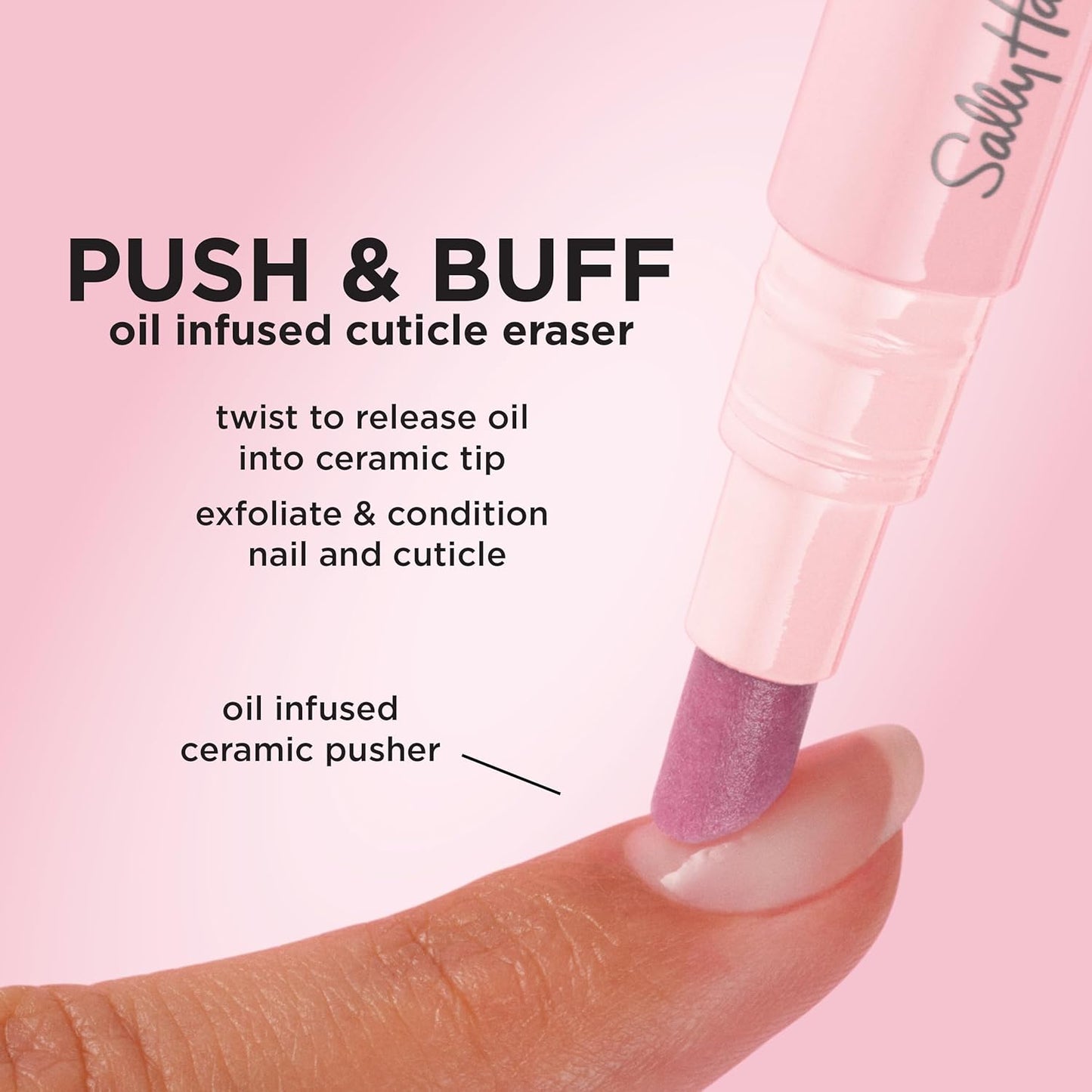Sally Hansen Cuticle Care Treatment Pen - 2-in-1 Exfoliator & Polisher | Textured Tip for Smooth Cuticles
