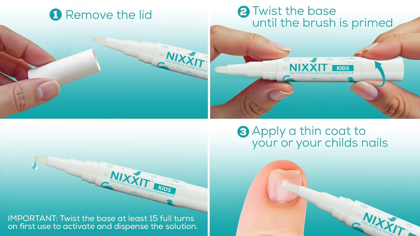 Nail Biting Prevention for Kids - Effective Thumb Sucking Deterrent | Safe Bitter Taste Nail Polish Pen for Ages 3+