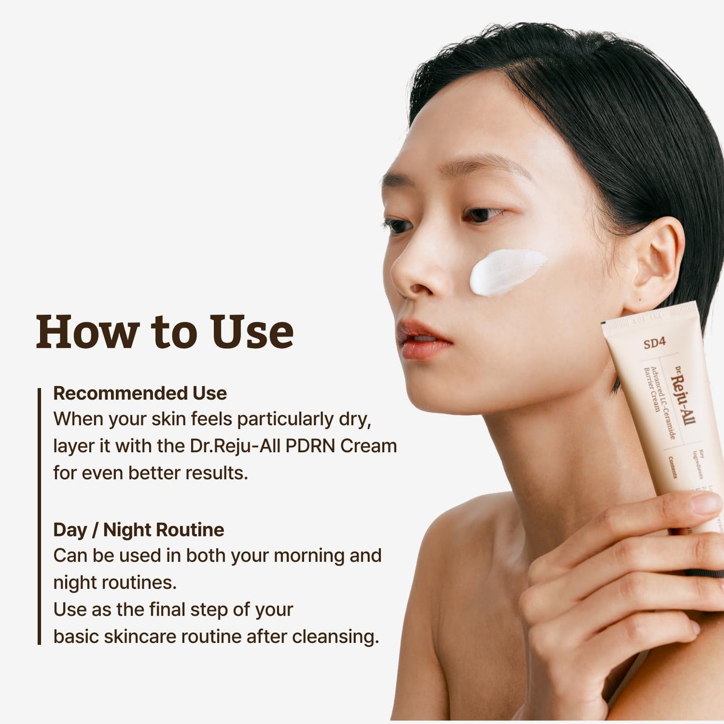Dr. Reju-All Advanced LC-Ceramide Barrier Cream - Deep Hydration Face Moisturizer | Lightweight Korean Formula - 1.69 Fl Oz