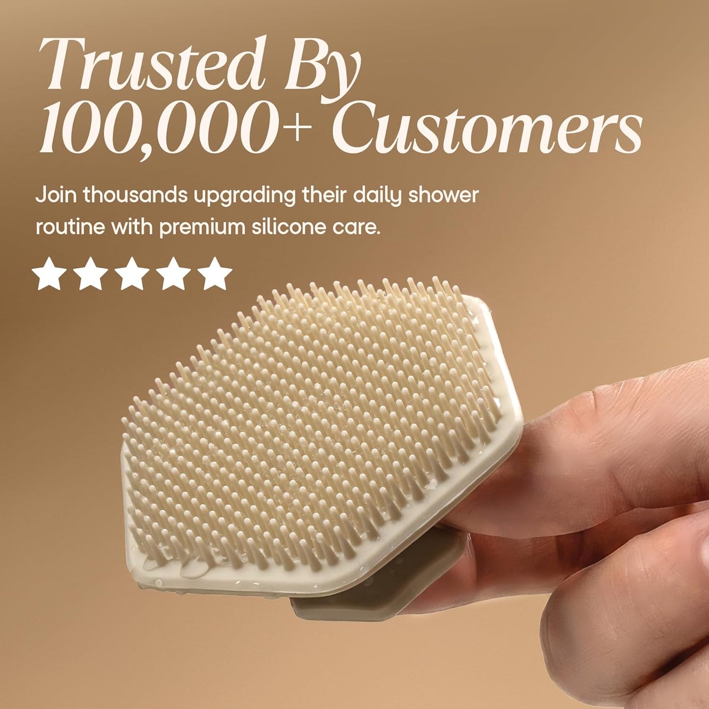 Premium Silicone Face Scrubber - Gentle Exfoliating Brush for Men & Women | Deep Pore Cleansing, Quick-Drying - Sand