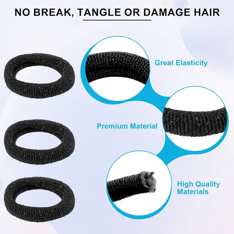 Baby Hair Ties - 400 PCS No Damage Elastic Ponytail Holders | Soft Seamless Multicolor Hair Bands for Toddlers