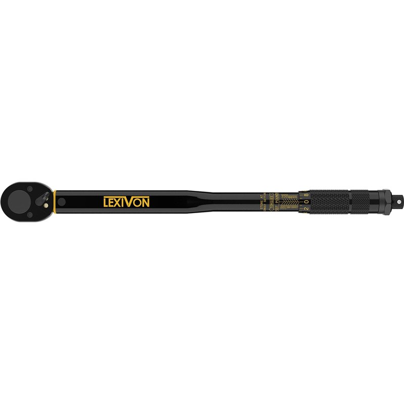 LEXIVON Torque Wrench 1/2-Inch Drive Click 10~150 Ft-Lb/13.6~203.5 Nm (LX-183)