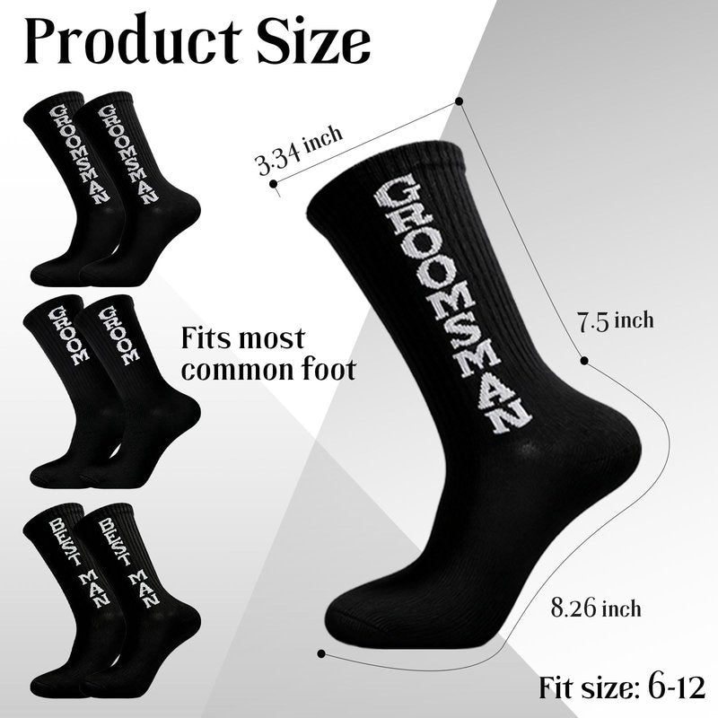 Stcylzfu 10 Pcs Groomsmen Gifts Funny Socks for Wedding Gifts Best Man from Groom