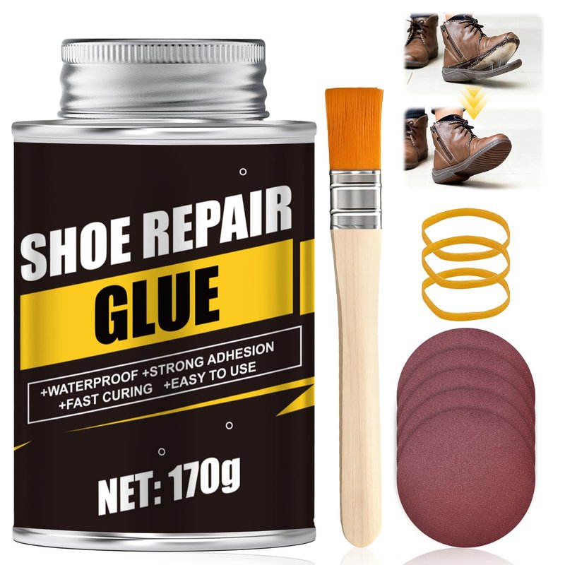 kuailaya Glue for Shoes, Shoe Repair Glue 5.99 oz Clear Shoe Cement High-Strength Adhesive Flexibility Waterproof Quick Drying Durable for Sneakers Boots and Rubber Soles