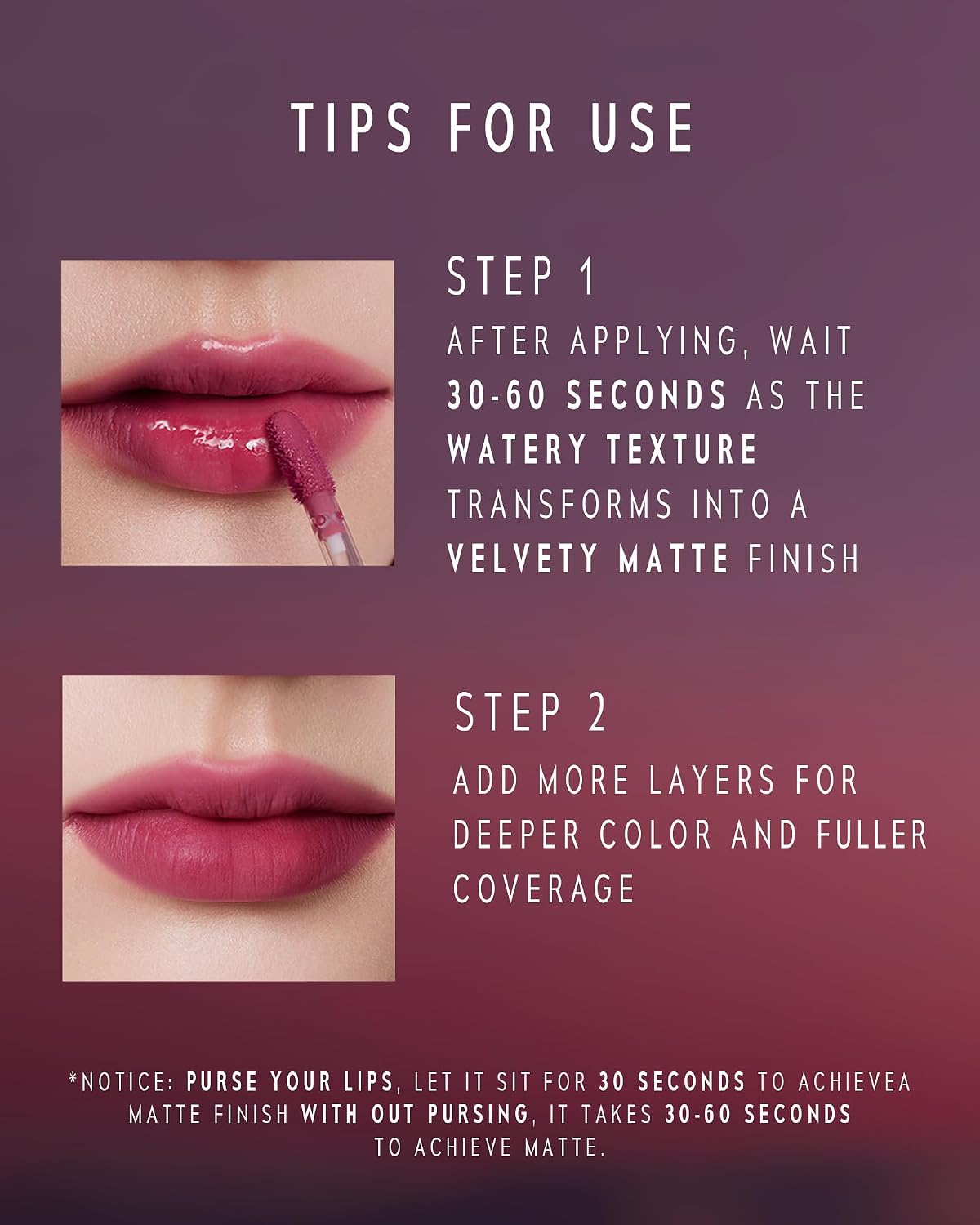 Altera Blurring Tint Lip Stain - Medium Pink Glossy to Matte Finish | Weightless, Hydrating, Long-Lasting Lip Makeup