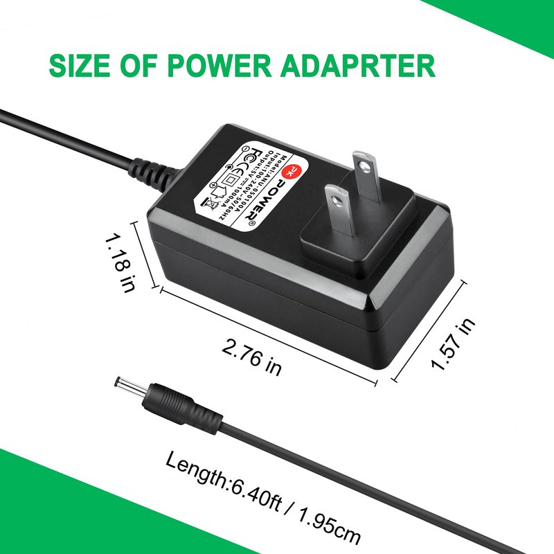 PKPOWER AC/DC Adapter 5V Power Supply Charger, 6.6ft Cord Replacement for Remington Shaver XF8000 XF2800 PS-1 BHT1000 S1000 MS-1 and More