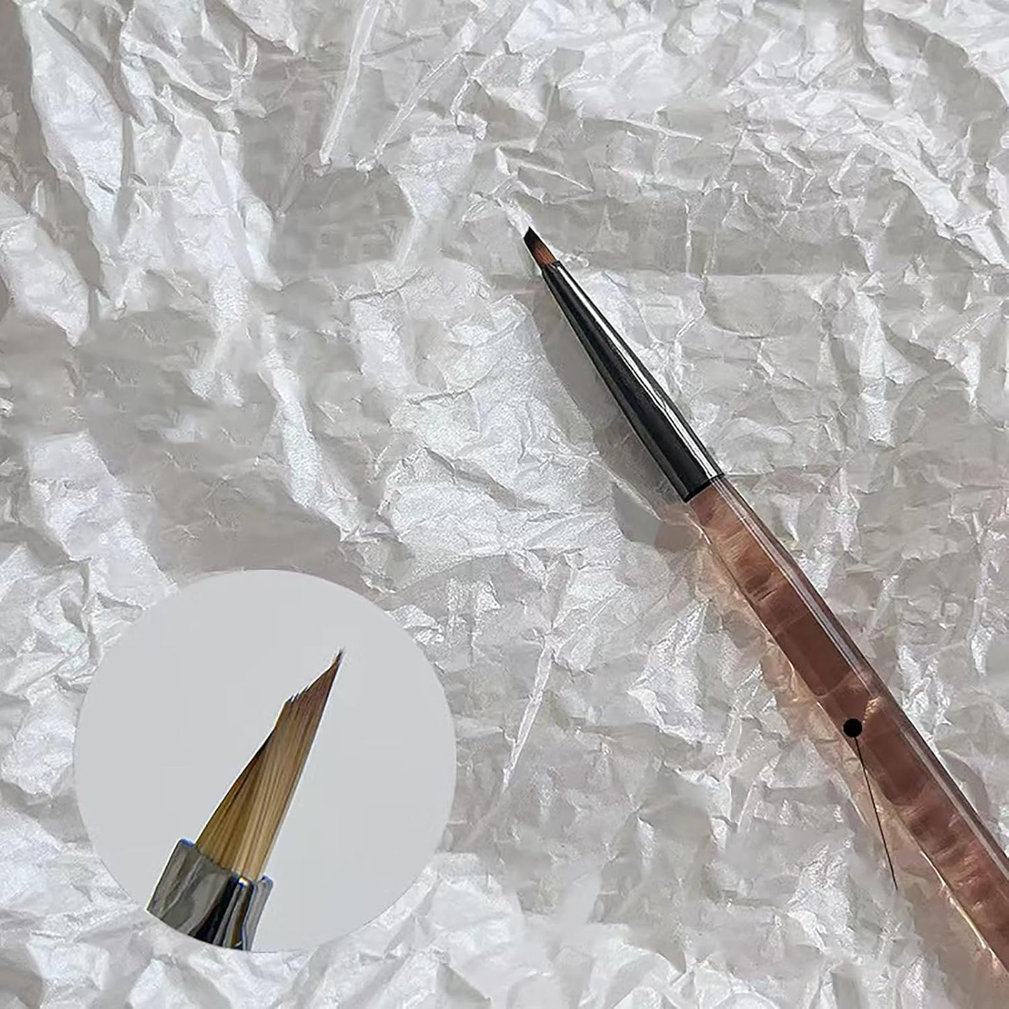 Nail Brush for Petals & Butterflies - Watercolor & Acrylic Painting Brush | 1 Pack, Tan
