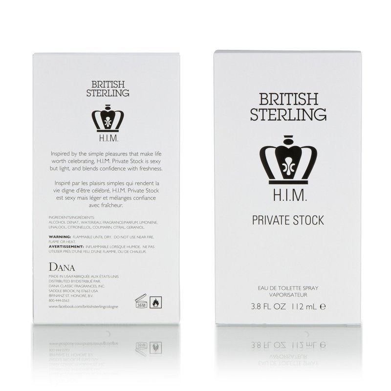 British Sterling Him Private Stock By Dana 3.8 oz Eau De Toilette Spray for Men