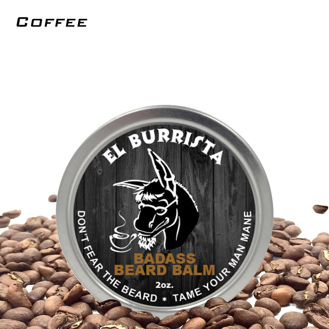 Badass Beard Care Beard Balm For Men - El Burrista Scent, 2 Ounce - Natural Ingredients, Soften Hair, Hydrate Skin to Get Rid of Itch and Dandruff, Promote Healthy Growth