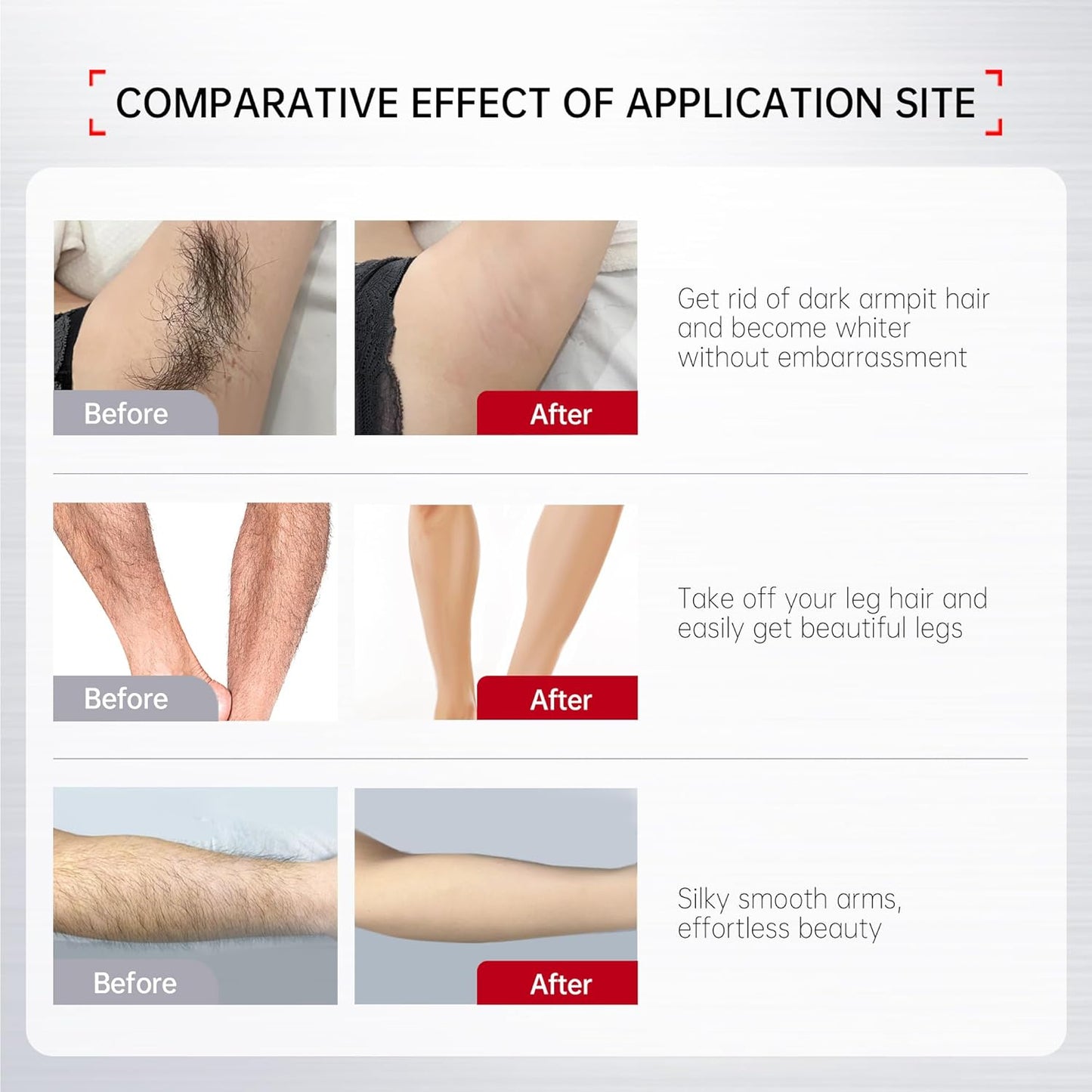 VGO Painless Hair Removal Cream for All Skin Types - 4.06oz with Spatula | Ideal for Body, Back & Legs