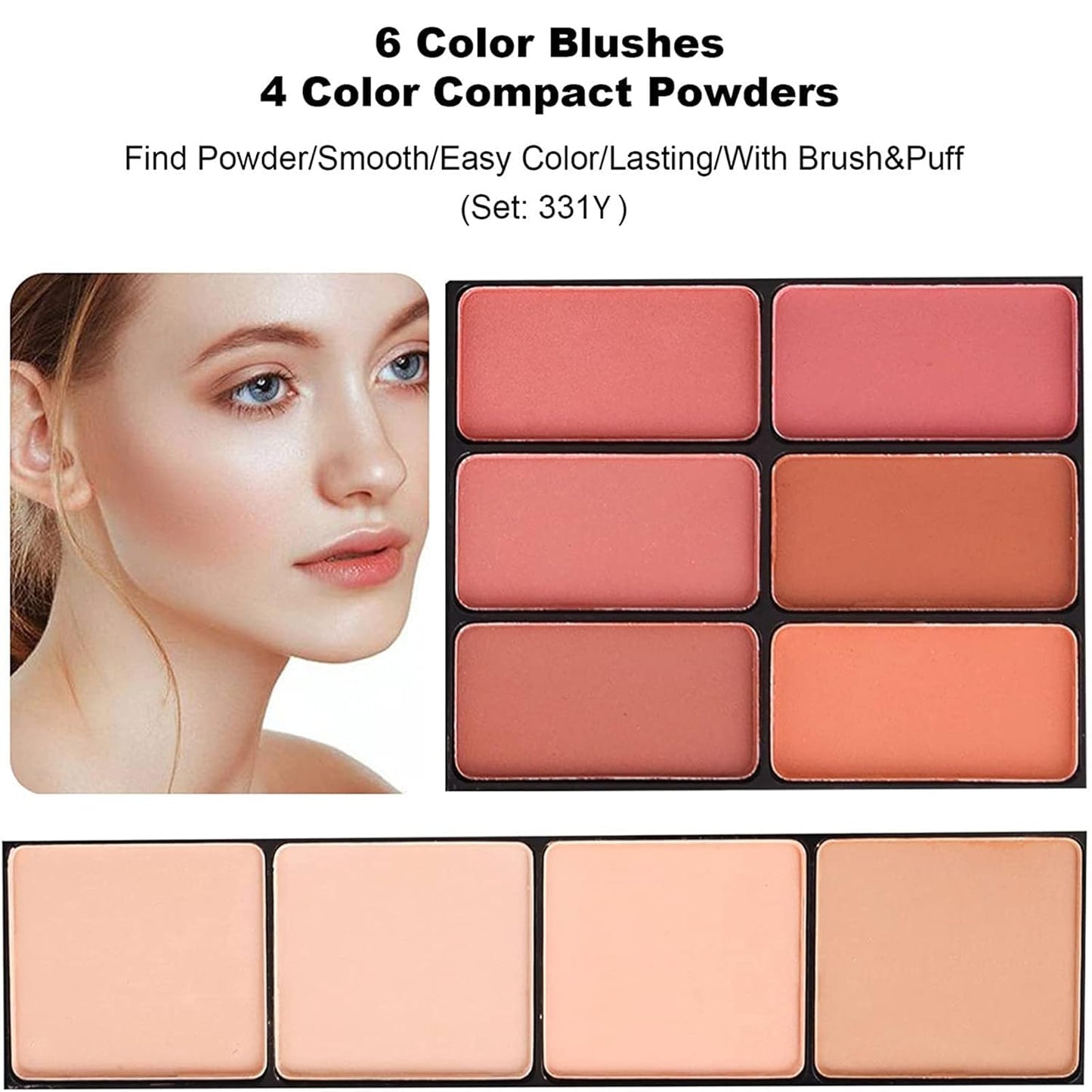 Professional 58 Color Makeup Kit for Women - Eyeshadow, Blusher, Eyebrow Powder & More | Complete Beauty Set