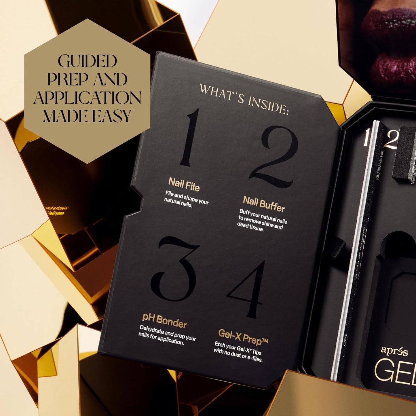 Aprés Gel-X Nail Extension Starter Kit - 14 Sizes 00-9 & Half Sizes | Soft Gel-X Tips, HEMA/TPO-Free, Natural Almond Medium