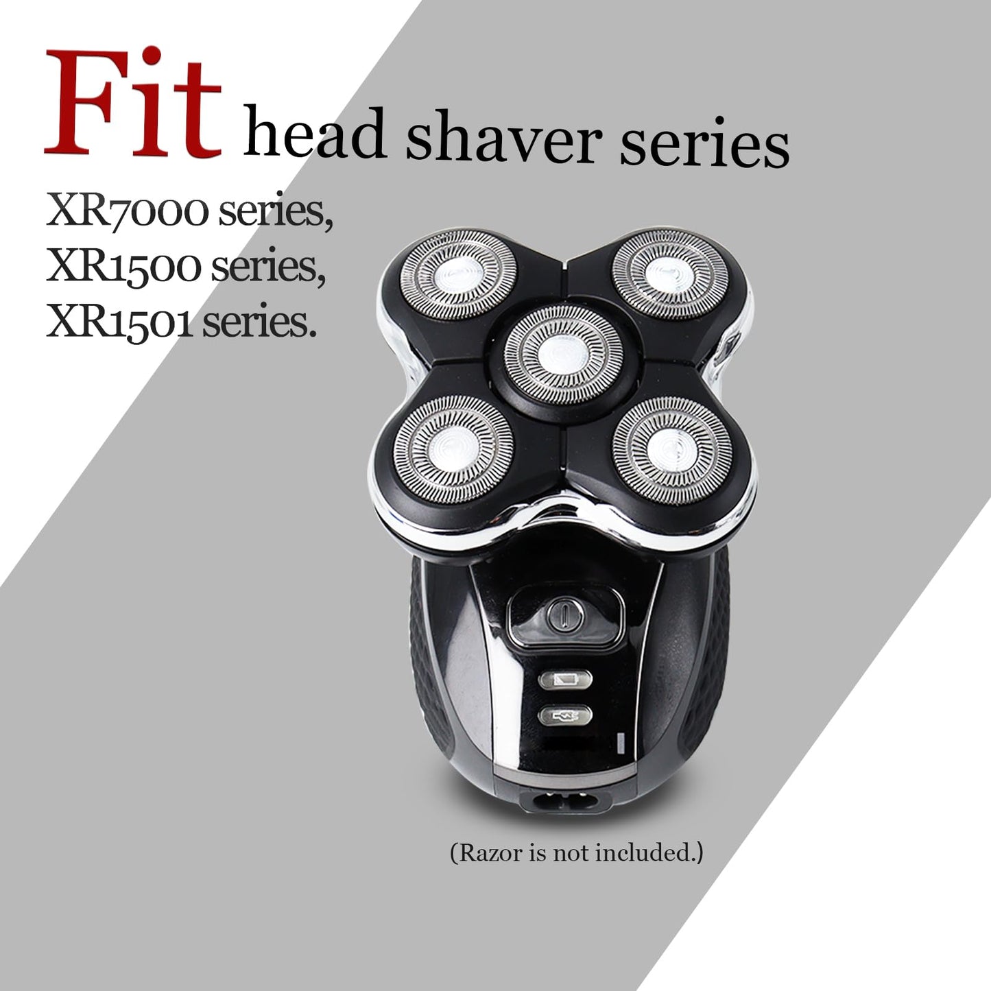 GORLENT 3 Pack Blade Pro Replacement Head Compatible with Remington Balder Pro XR7000, 5 Dual Track Shaver Heads for a Smooth and Close Shave with No-Irritation.