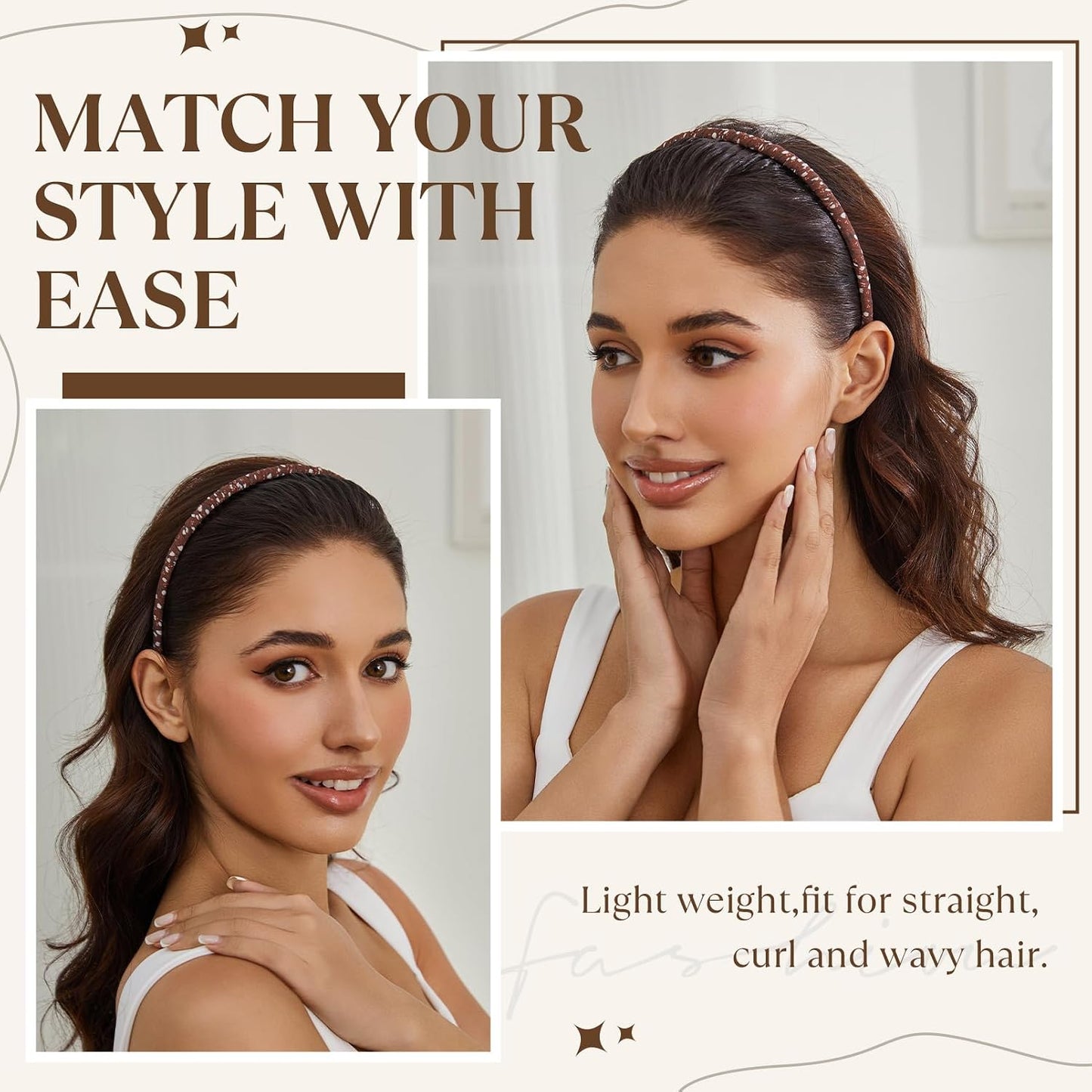 Multicolor Protection Resin Hair Comb & Headband Set - 4 Stylish Colors for Women