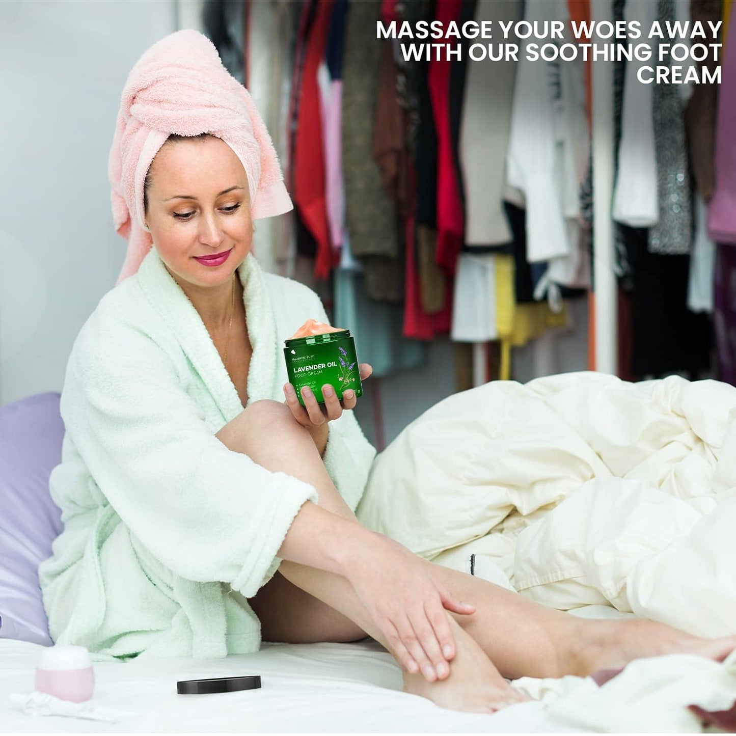 Lavender Oil Foot Cream - Moisturizing Warming Treatment for Calluses, Dry Cracked Feet & Hands | 8 oz