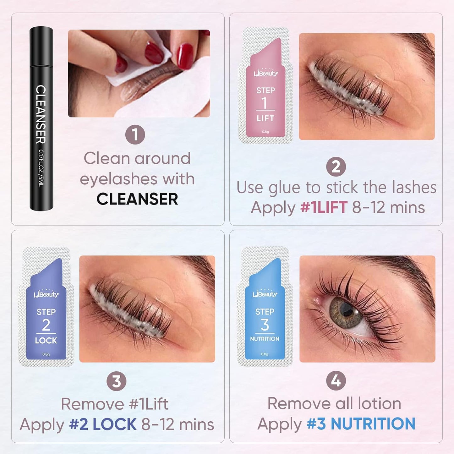 Brow Lamination Kit - Lasting 8 Weeks Home Perm Set | Upgraded Curling & Perming Lotion (20 Pcs)