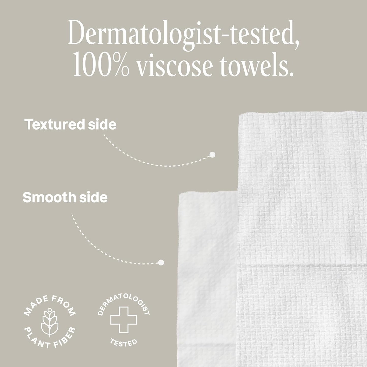 Clean Face Towels XL - Ultra-Absorbent Hypoallergenic Makeup Remover Wipes | 50 Ct, Soft & Hygienic for All Skin Types