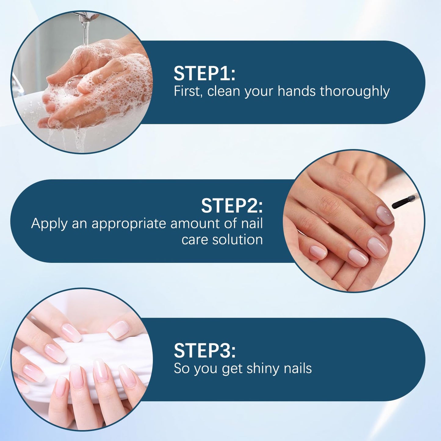 2 Pcs 3 Days Nail Care - Keratin Amino Acid Nail Care, Strengthening and Hydration, for Dry, Weak & Fragile Nails (16ml/0.56oz）