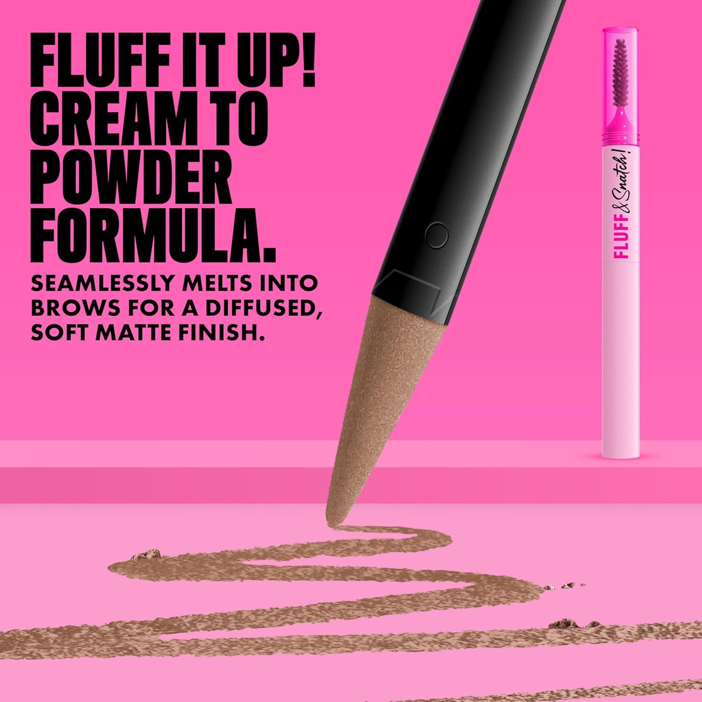 NYX Fluff & Snatch Brow Powder Pen - Cream To Powder Eyebrow Pen For Soft, Defined Brows | Ash Blonde