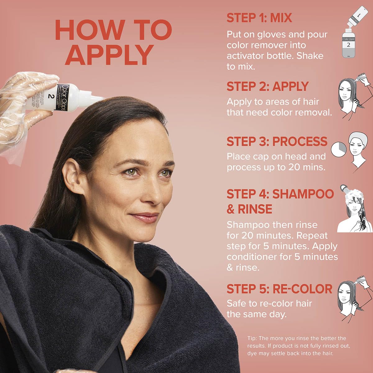 Color Oops Extra Strength Hair Color Remover - Fast 20-Minute Formula | Ammonia & Bleach Free, 1 Application
