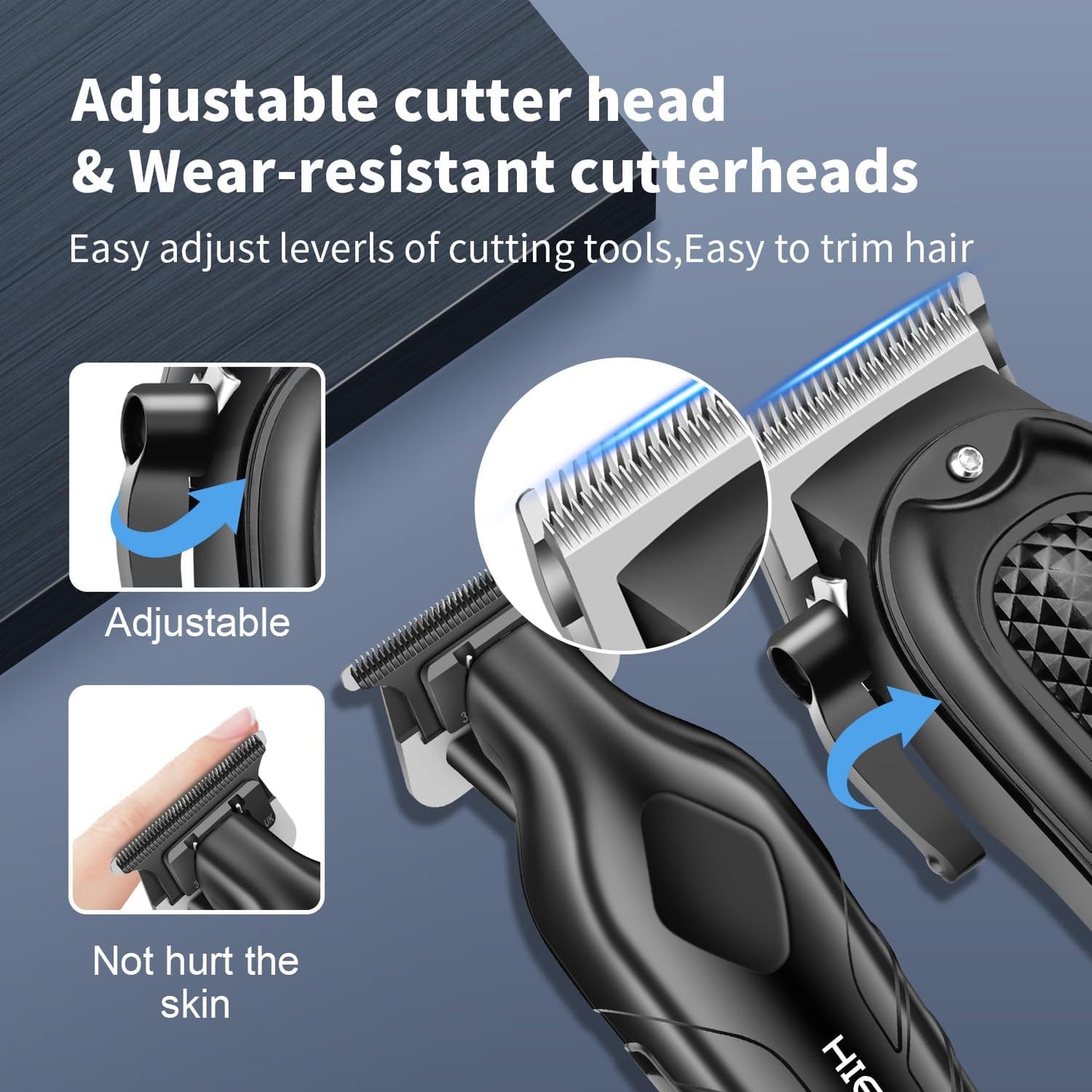 Professional Hair Clipper Set for Men - Cordless Barber Clippers & Trimmer Kit | Electric Beard & Nose Trimmer, Grooming Tools