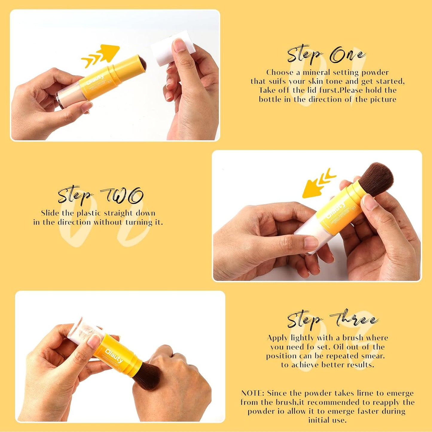 Mineral Powder Sunscreen SPF 35 - Translucent Brush-On Face & Scalp Sunblock | Lightweight Oil Control, Natural Matte Finish