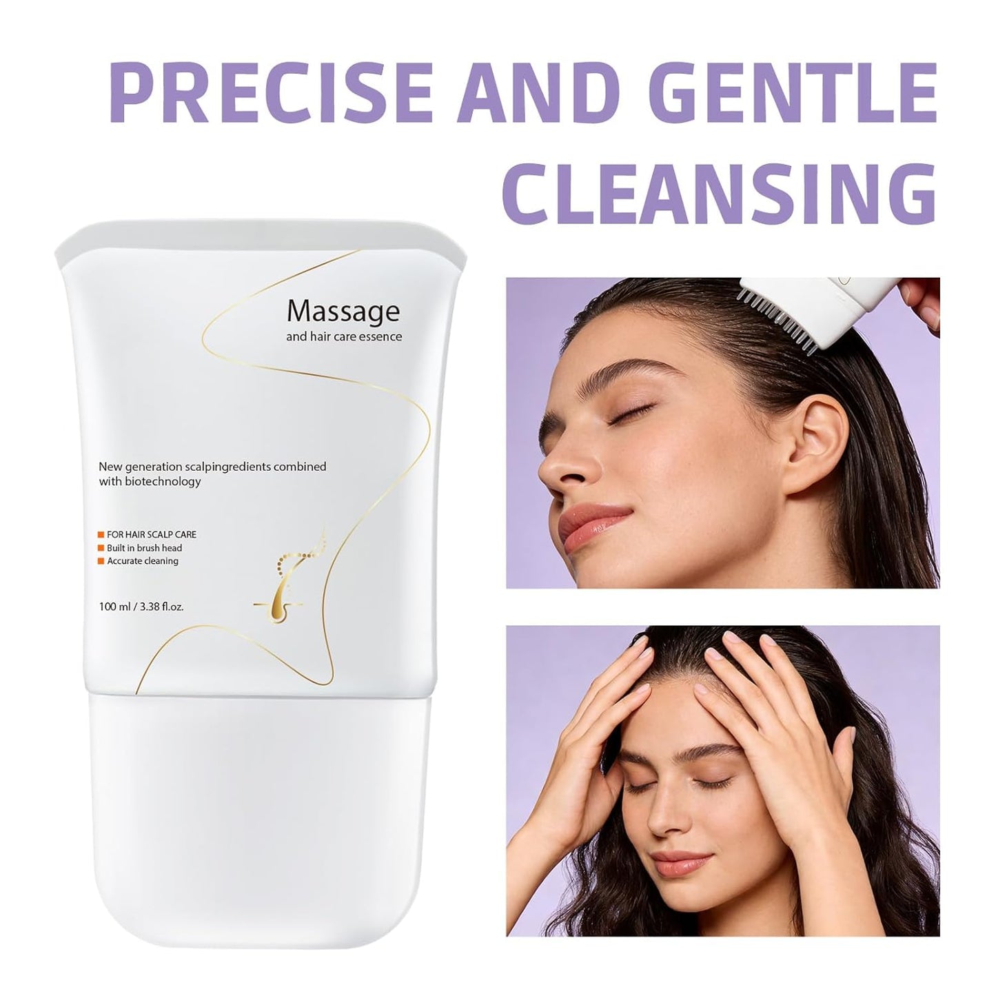 Hair Growth Serum with Brush - Scalp Treatment with Heart Leaf Exosomes & Echinacea | 3.38 Fl. Oz