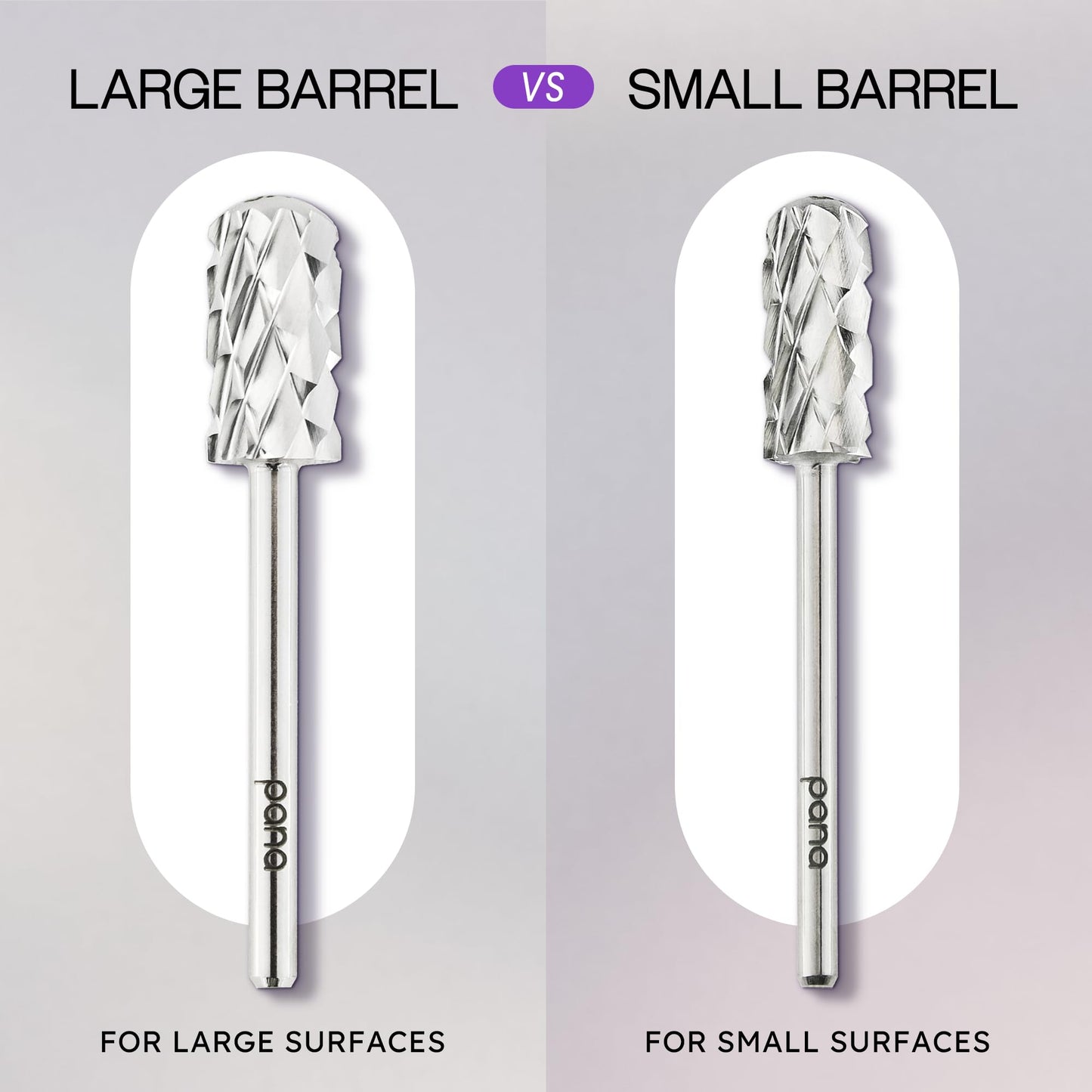 PANA 3/32" Shank Smooth Top Small and Large Carbide Bit 02