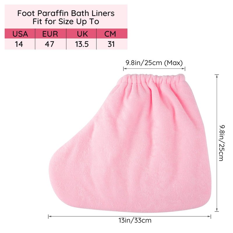 Paraffin Wax Mittens, Segbeauty Larger Thicker Paraffin Heated Hand SPA Mittens for Women, Pink Gloves for Hot Wax Hand thera-py Bath Paraffin Thermal treat-ment SPA Wax Warmer Paraffin Wax Machine