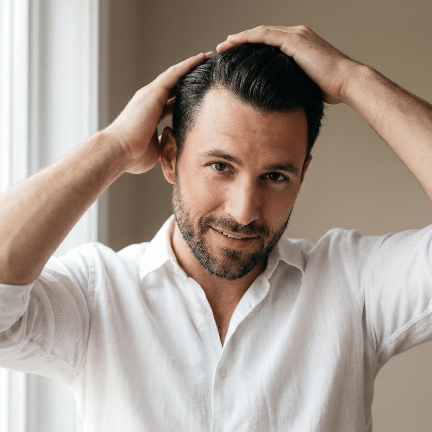 HygieneLab Men's Hair Gel - EWG Verified, Strong Hold, Matte Finish, Weightless Texture, Sandalwood Scent, Non-Toxic Clean Formula, Suitable for All Hair Types
