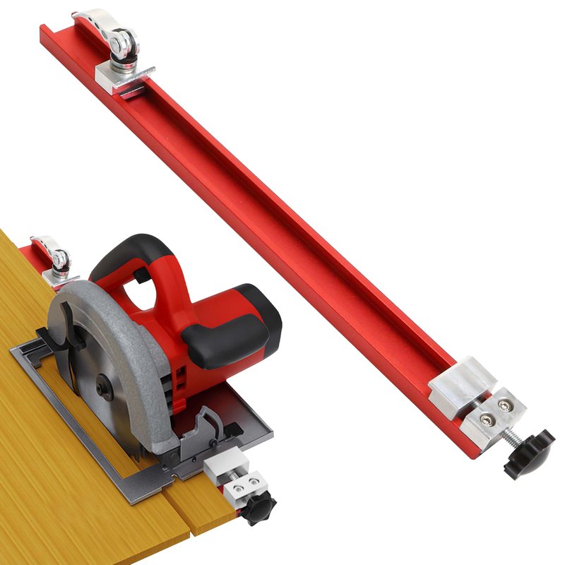 Adjustable Circular Saw Guide Aluminum Alloy Universal Rail Saw Guide Rail Fits 12 Inch Base Precision Electric Jig Attachment Cutting Machine Specially Designed for Milling Tasks & Edge Woodworking