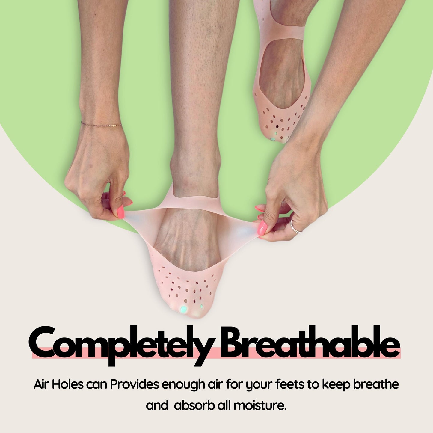 Moisturizing Gel Socks - Hydrating Spa Treatment for Soft, Smooth Feet, Ideal for Dry, Cracked Heels and Rough Skin (Small, 1 Pair)