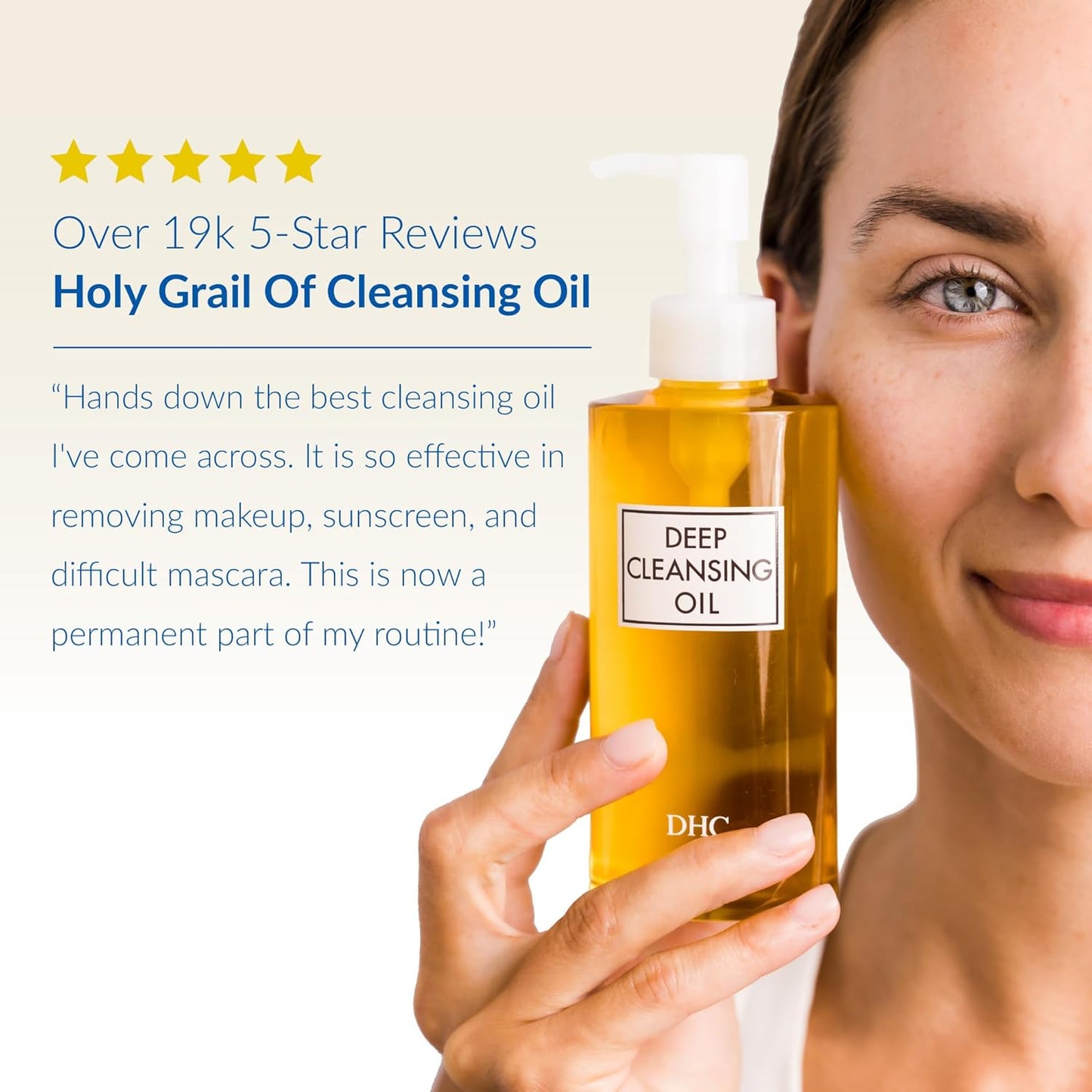 DHC Deep Cleansing Oil - Makeup Remover for All Skin Types | 4.1 fl. oz. Residue-Free Formula