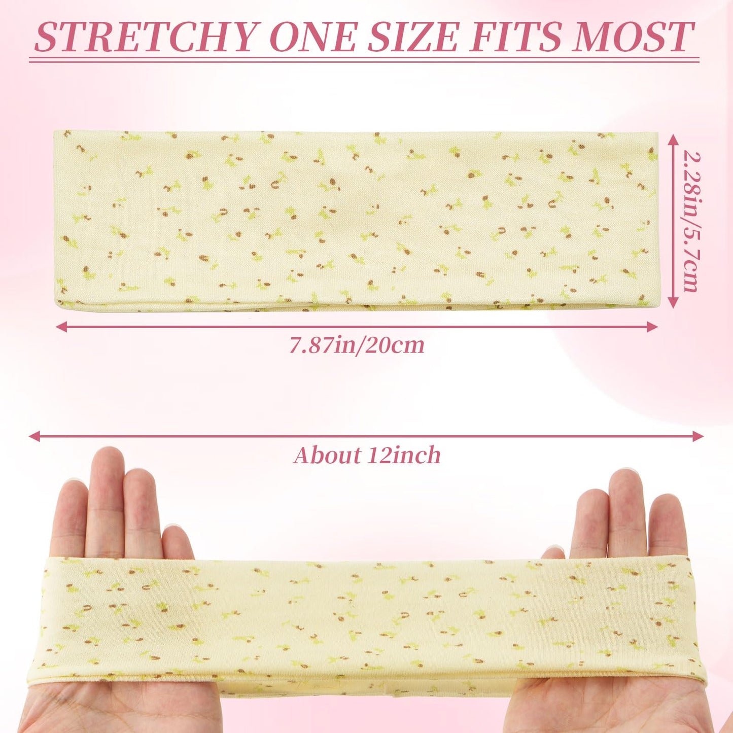 QIUTIMIY Headbands for Women Non Slip - 6 Pack Soft Stretchy Cotton Hair Bands for Women’s Hair – Fashion Sports Headbands for Yoga, Workout, Running, Gym, Daily Wear（Style 1）