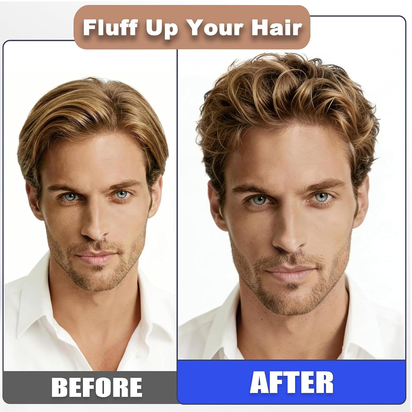 Volumizing Comb - Fluffy Texture Styling Tool for Men & Women | Non-Slip Grip, ABS Plastic (Black)