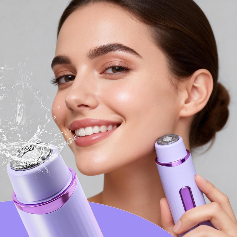 Bikini Trimmer for Women,2-in-1 Electric Shaver, Rechargeable Pubic Body Hair Trimmer Electric Shaver for Legs Body Hair,Dual Head Electric Razors Shaver, for Ladies Pubic, Face, Underarms, Legs