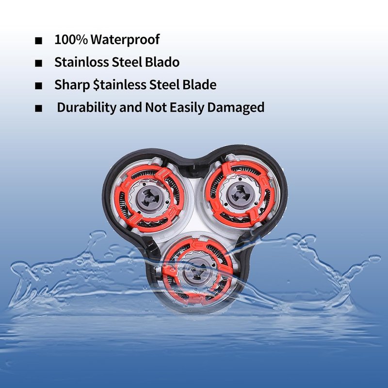 SH90/62 Blades Compatible with Philips Norelco Series 9000 Replacement Heads,Upgrade Sh90 Replacement Heads Shaver for Norelco Series 9000(S9xxx) Electric Razor Shaver,Double-Layer Blades red
